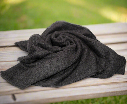 Classic Charcoal Pashmina Woollen Scarf