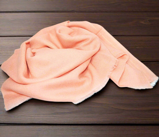 Delicate Soft Peach Pashmina Scarf