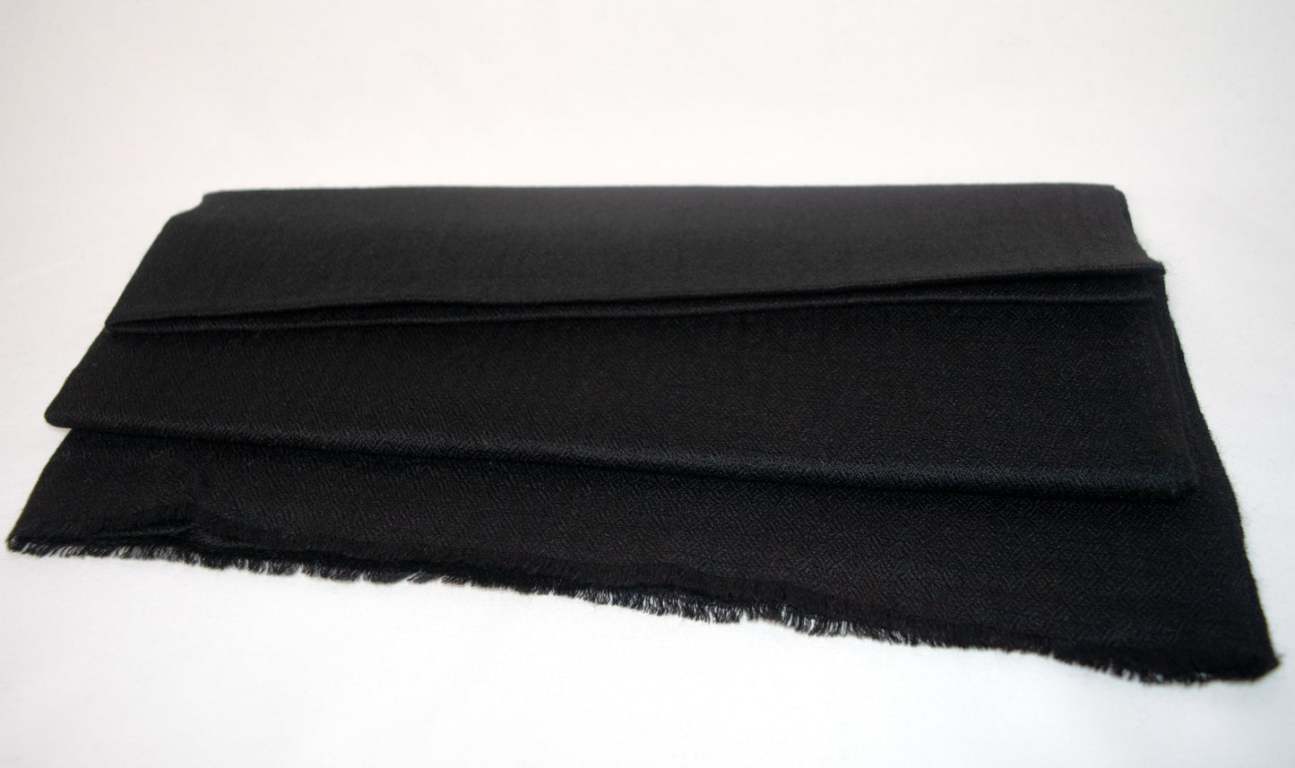 Diamond Weave Black Pashmina Scarf