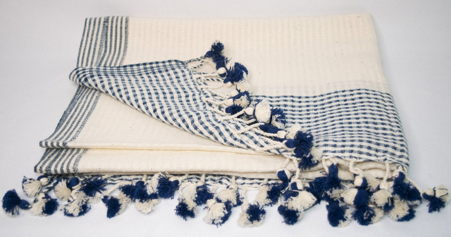 Stylish ivory blue scarf